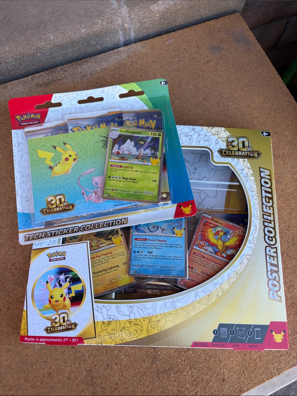 Pokemon 30th Celebration Sticker & Poster Collection - Yellow, Green, Blue